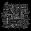 LOVE. Wordcloud illustration.