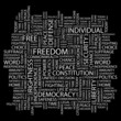 FREEDOM. Illustration with different association terms. FREEDOM. Illustration with different association terms.