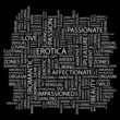 EROTICA. Wordcloud illustration.