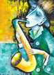 A man and saxophone