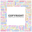 COPYRIGHT. Word collage on white background.