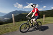 Mountine biker with view
