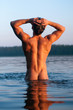 Male model in the water