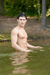 Model in the water