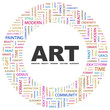 ART. Circular frame with association terms.