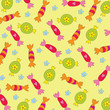 Vector cute seamless with candies