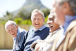 Group of senior people enjoying themselves - Outdoor Group of senior people enjoying themselves - Outdoor