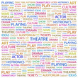 THEATRE. Wordcloud vector illustration. THEATRE. Wordcloud vector illustration.