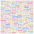 COPYRIGHT. Illustration with different association terms.