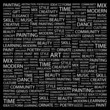 ART. Wordcloud vector illustration.