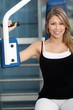 Woman at the gym exercising