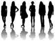 6 silhouettes of women /5