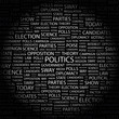 POLITICS. Wordcloud vector illustration.