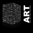 ART. Wordcloud vector illustration.