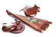fan with castanets isolated on the white background