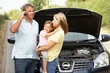 Family Broken Down On Country Road Family Broken Down On Country Road
