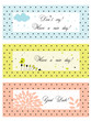 Polka dot vintage banners