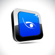 Eye 3d square button.