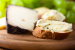 Baguette with brie and spanish manchego cheese