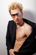 Portrait of handsome blond man in sunglasses