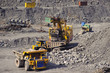 Extraction of iron ore in career