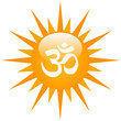 Vector Om Aum Symbol On A Sun