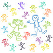 Vector: Lineart kids Lineart kids