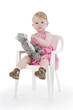 Infant with his toy