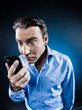 Man Portrait Staring Cellphone