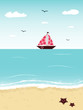 Ilustração vetorial : seascape seascape
