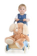 Infant with his toy