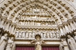 france,amiens,cathédrâle : façade sud, portail de la vierge doré france,amiens,cathédrâle : façade sud, portail de la vierge doré