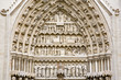 france; amiens; cathédrâle; façade; sud; portail; vierge dorée