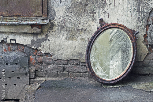 Photo: Thrown Out Old Mirror Thrown Out Old Mirror