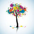 Colorful blot tree Colorful blot tree