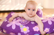 mädchen auf stillkissen little baby girl at nursing cushion
