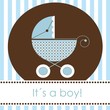 Baby boy arrival card, vector Baby boy arrival card, vector