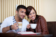 verliebtes paar im café verliebtes paar im café