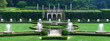 Fountains panorama in garden