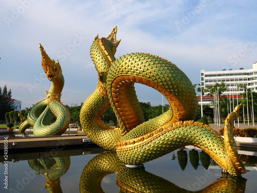 Photo: Thai dragon or king of Naga statue Thai dragon or king of Naga statue