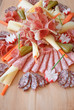 Platter of antipasti appetizers.(tirol art )