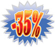 35% discount label
