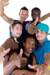 Young fresh group of teens
