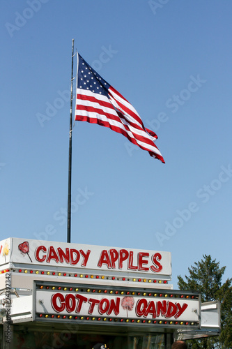 Photo: American Flag and Food American Flag and Food