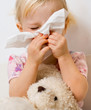 little girl with cold