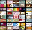 variety of 40 horizontal business cards on different topics variety of 40 horizontal business cards on different topics