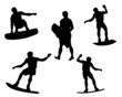 Wakeboarder - Silhouetten