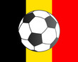 Vektor: Fahne von Belgien und Fußball Fahne von Belgien und Fußball