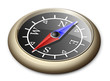 Vector Illustration Of Brass Compass
