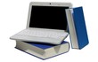 Netbook mit Büchern